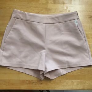 Express high rise pale pink shorts